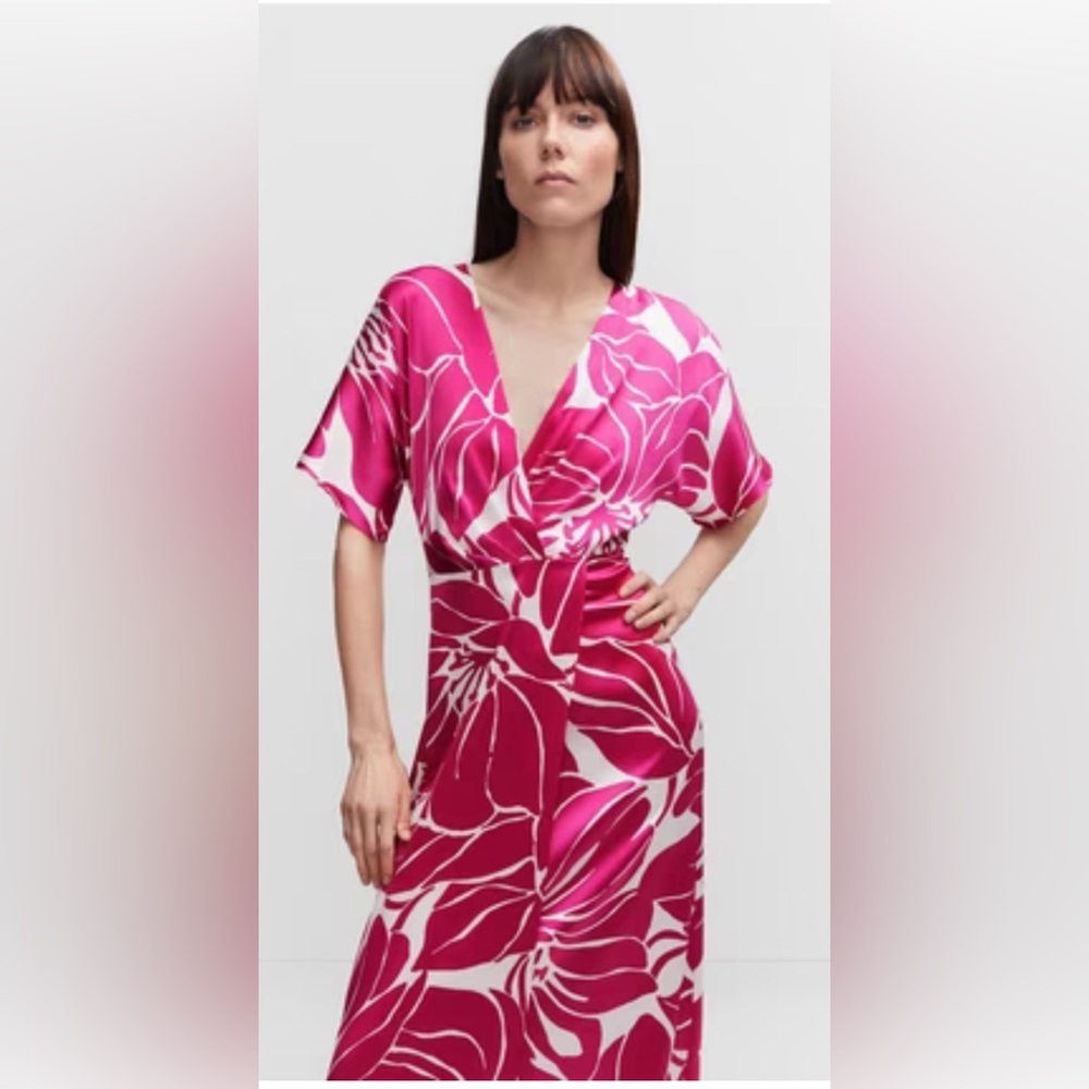 Mango Fresia Midi Flora Dress NWT